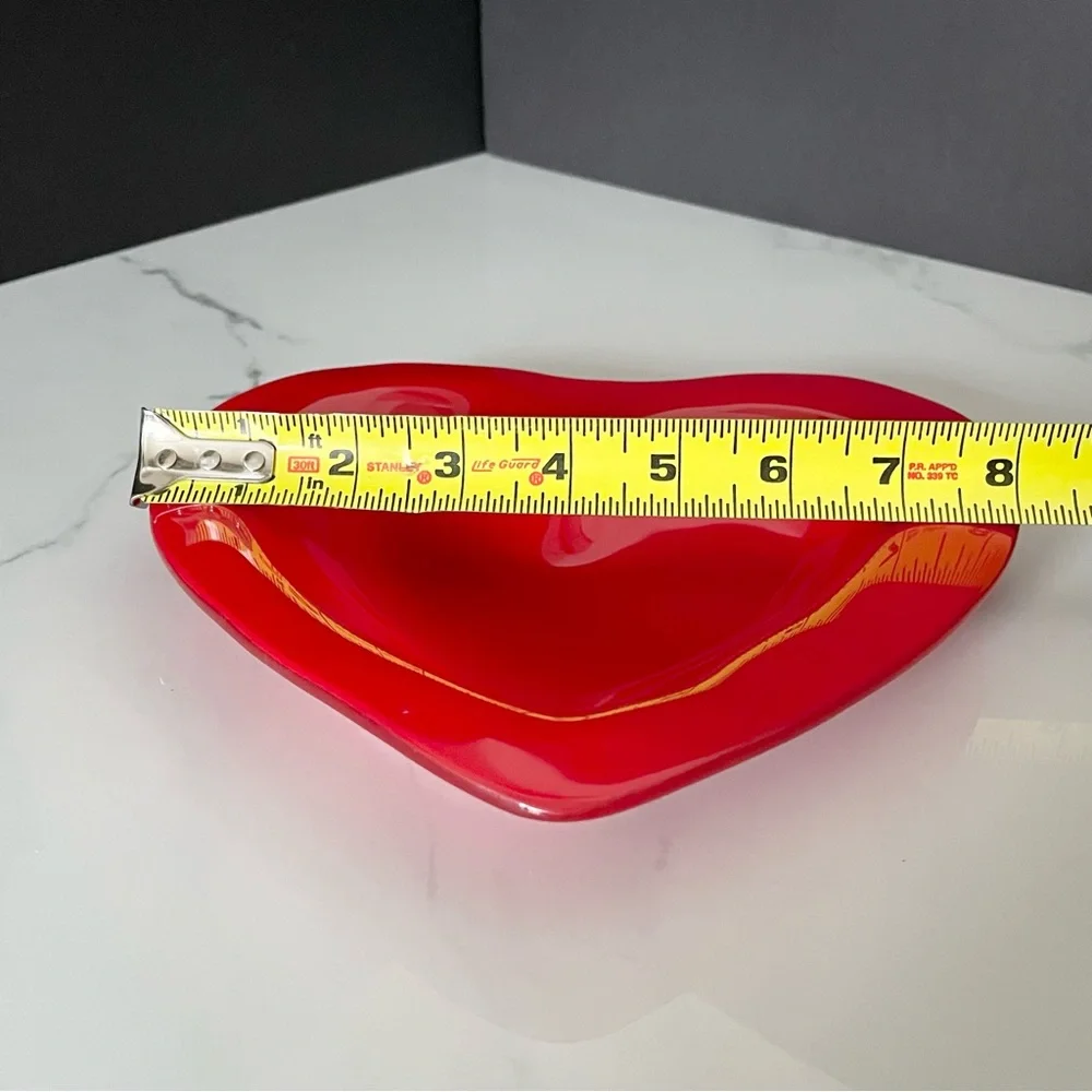 Red Heart Dish - Annieglass